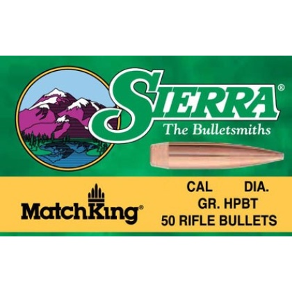 Sierra Bullets .30 Cal .308 - 190gr Hp-bt Match 100ct