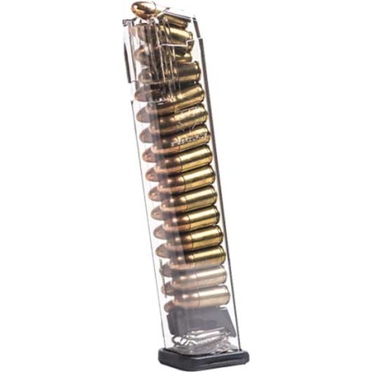 Ets Magazine Glock 17 9mm 27rd - Translucent Fits 17-19-26-34