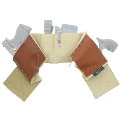 Galco Underwrap Kak Belly Band - 2 Leather Holsters Lrg 42-46