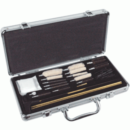 Hoppes Deluxe Gun Cleaning Kit - Brass Rod 31pc W-aluminum Box