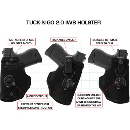 Galco Tuck-n-go Itp Holster - Ambi Leather Sig P290 Blk