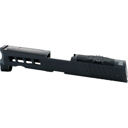 True Precision Sig P320c Slide - W-rmr Cut & Plate Black Dlc