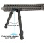 Utg Bipod Recon Flex Keymod - Matte Blk Center H 8.0