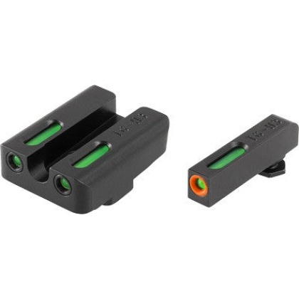 Truglo Sight Set Glock High - Tfx Pro Green-orange Outline