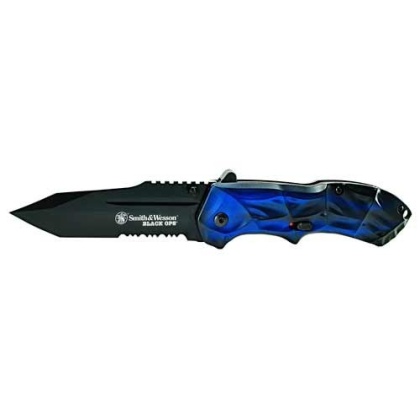 S&w Knife Black Ops 3rd Gen. - Blue Handle Magic Assist