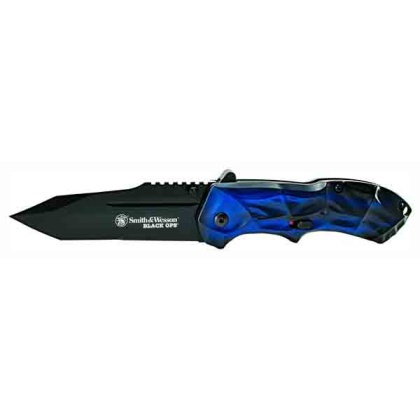 S&w Knife Black Ops 3rd Gen. - Blue Handle Tanto Magic Assist