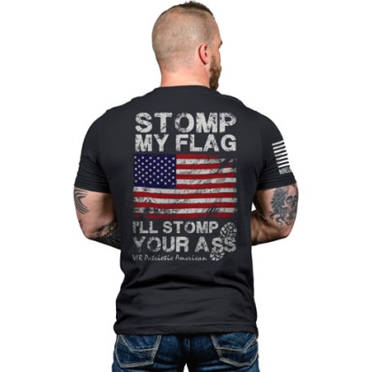 Nine Line Apparel Stomp My - Flag Men\'s T-shirt Black Med