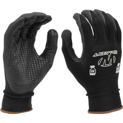 Walkers Coated Nylon Glove - 15ga Shell W-xtra Grip Palm Lg