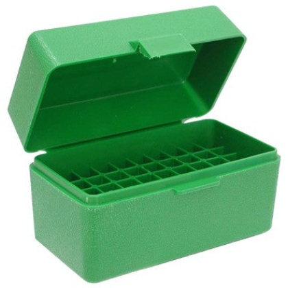 Mtm Ammo Box .22-6mm Ppc & Br - 50-rounds Flip Top Style Green
