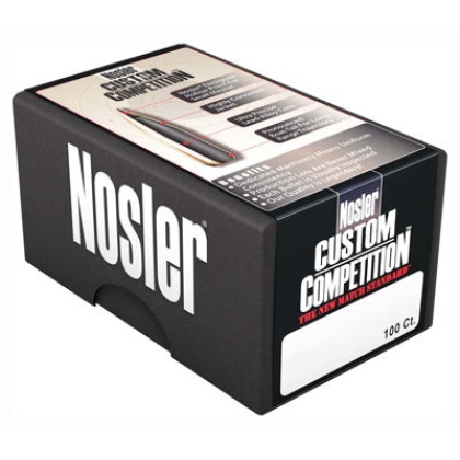 Nosler Bullets 30 Cal .308 - 168gr Hp-bt Custom Comp. 100ct