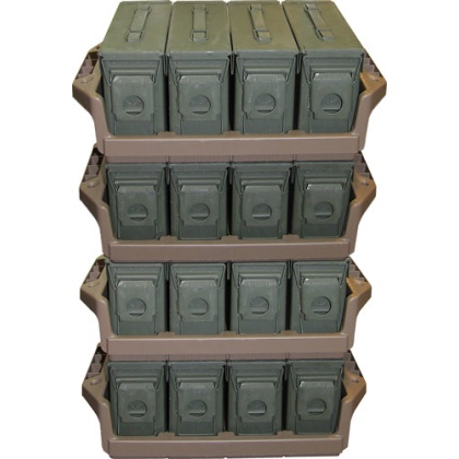 Mtm Ammo Can Tray For 4 .30cal - Metal Ammo Cans Flat Dark Erth