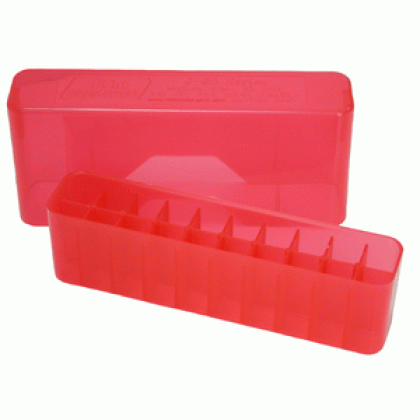 Mtm Ammo Box Medium Rifle 20 - Rounds Slip Top Style Smk Grey