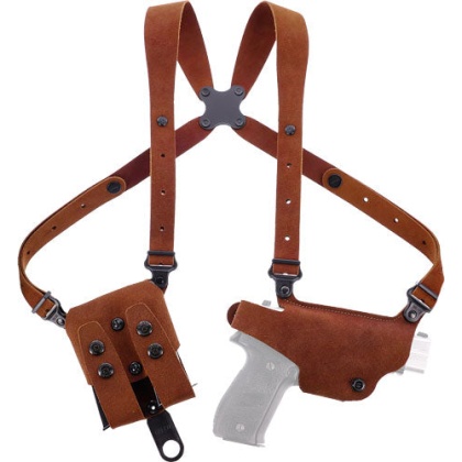 Galco Classic Lite 2 Shldr Hol - Rh Leather Glk 17-19-32 Naturl