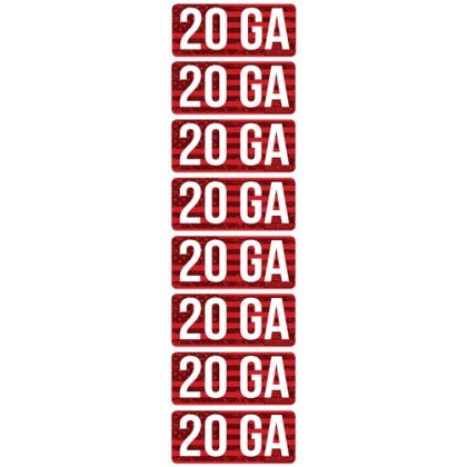 Mtm Ammo Caliber Labels 20ga - 8-pack