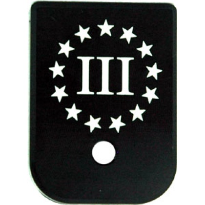 Cruxord Magazine Base Plate - 3% Flag Fits Most Glocks