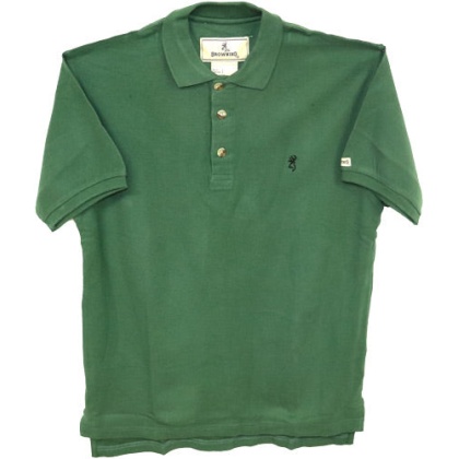 Bg Jr. Short Sleeve Buck Mark - Polo Jr. Small Forest Green<