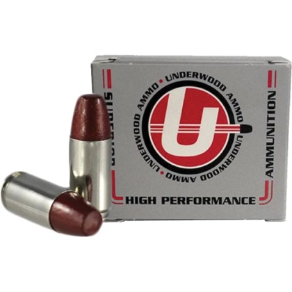 Underwood Ammo 9mm+p 147gr. - Lead Hard Cast Flat Nose 20-pk