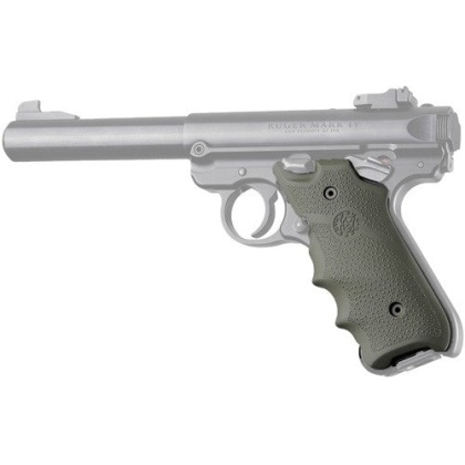 Hogue Grips Ruger Mkiv Rubber - Grip W- Finger Grooves Od Grn